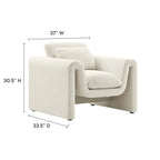 Fauteuil rembourré en bouclette