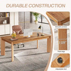 Bureau informatique en bois de 157 cm pour bureau à domicile