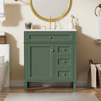 Meuble-lavabo de salle de bain de 30 pouces avec lavabo et armoire de rangement