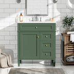 Meuble-lavabo de salle de bain de 30 pouces avec lavabo et armoire de rangement