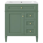 Meuble-lavabo de salle de bain de 30 pouces avec lavabo et armoire de rangement