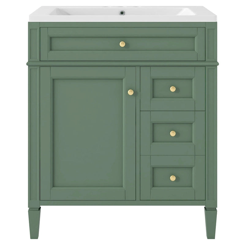 Meuble-lavabo de salle de bain de 30 pouces avec lavabo et armoire de rangement