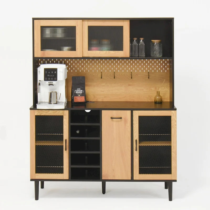 Meuble de rangement de cuisine avec casier à vin