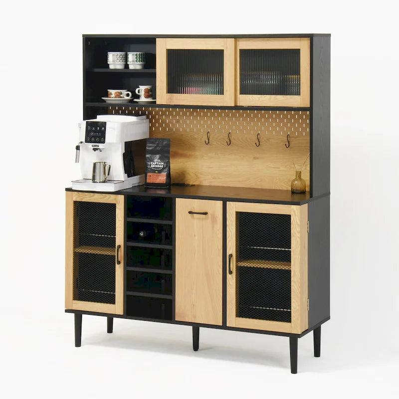 Meuble de rangement de cuisine avec casier à vin
