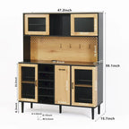 Meuble de rangement de cuisine avec casier à vin