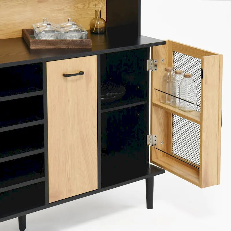 Meuble de rangement de cuisine avec casier à vin